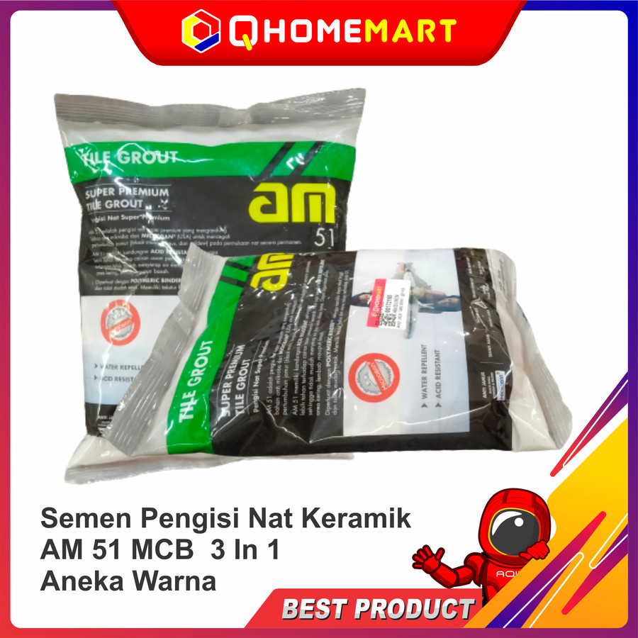 Semen Pengisi Nat Keramik AM 51 MCB 3 In 1 Aneka Warna - 1S WHITE