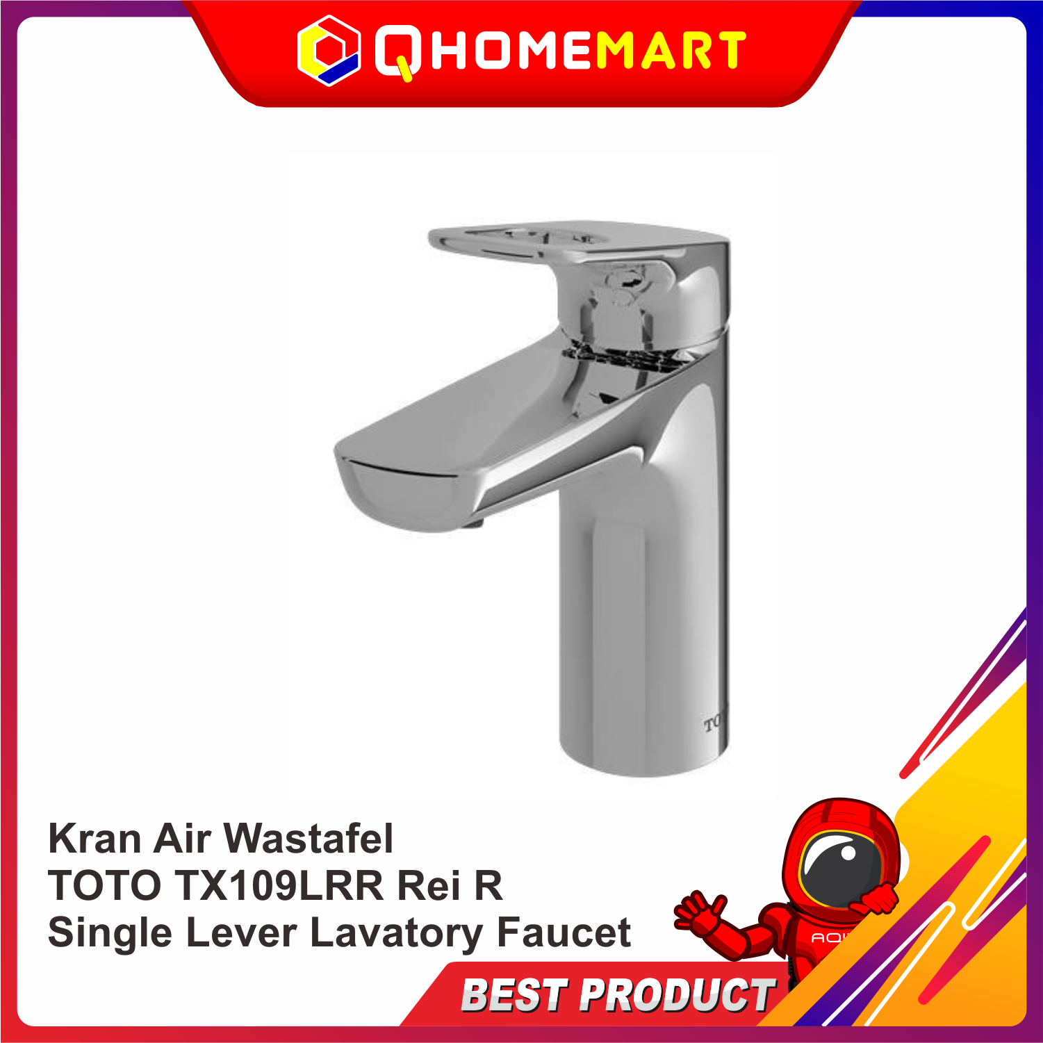 Kran Air Wastafel TOTO TX109LRR Rei R Single Lever Lavatory Faucet