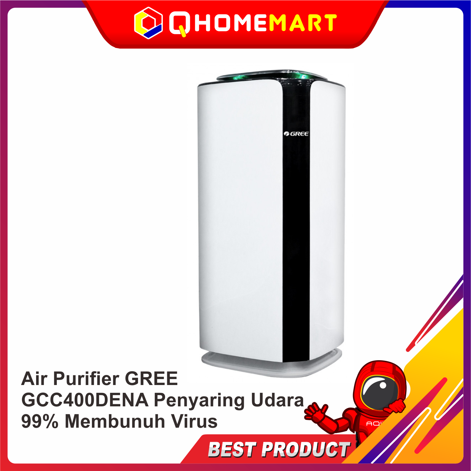 Air Purifier GREE GCC400DENA Penyaring Udara 99 Membunuh Virus