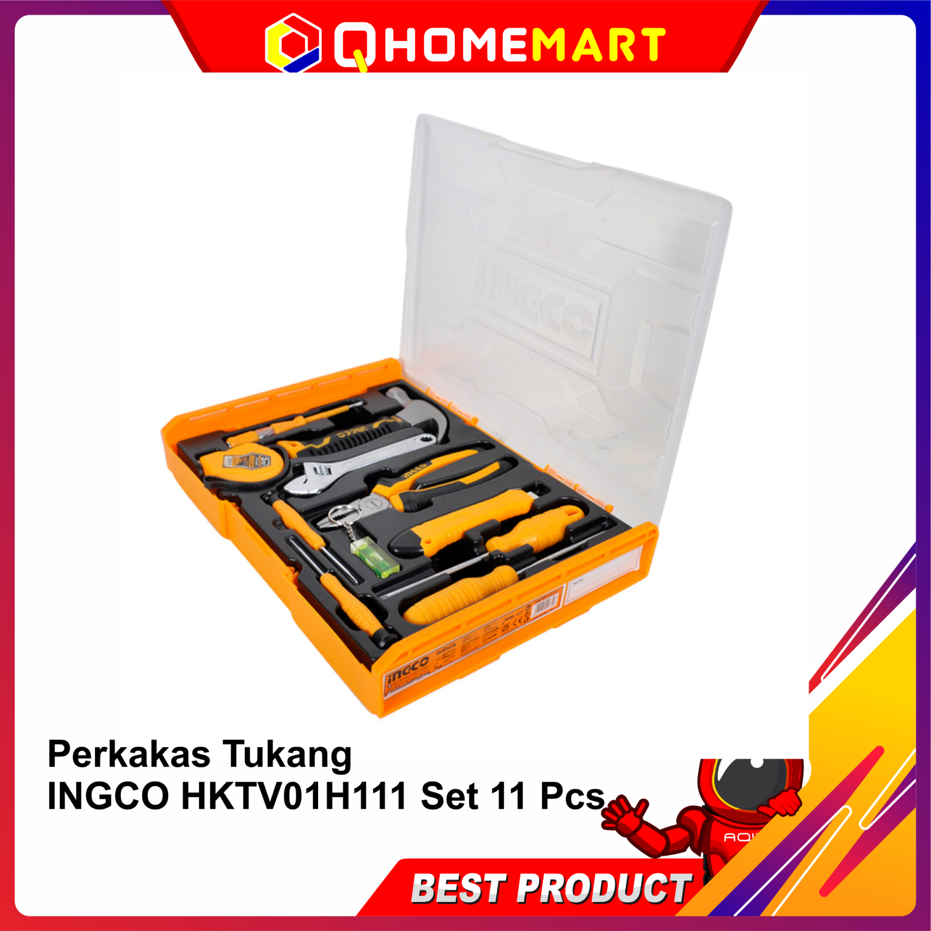 Perkakas Tukang INGCO HKTV01H111 Set 11 Pcs