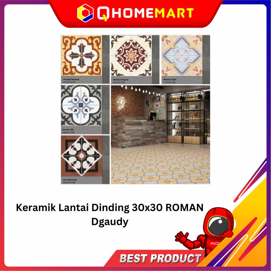 Keramik Lantai Dinding 30x30 ROMAN GTA332726R Dgaudy Viticio KW1 - GTA332727R