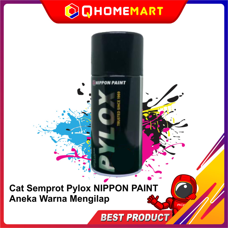Cat Semprot Pylox NIPPON PAINT Aneka Warna Mengilap - 104 GREY