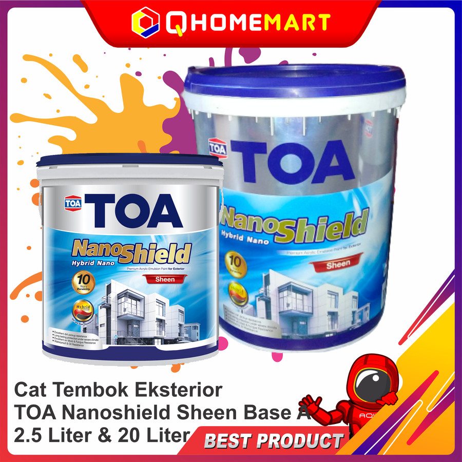 Cat Tembok Eksterior TOA Nanoshield Sheen Base A 2.5L 20 Liter - 8505 WESTERN, 2.5 L