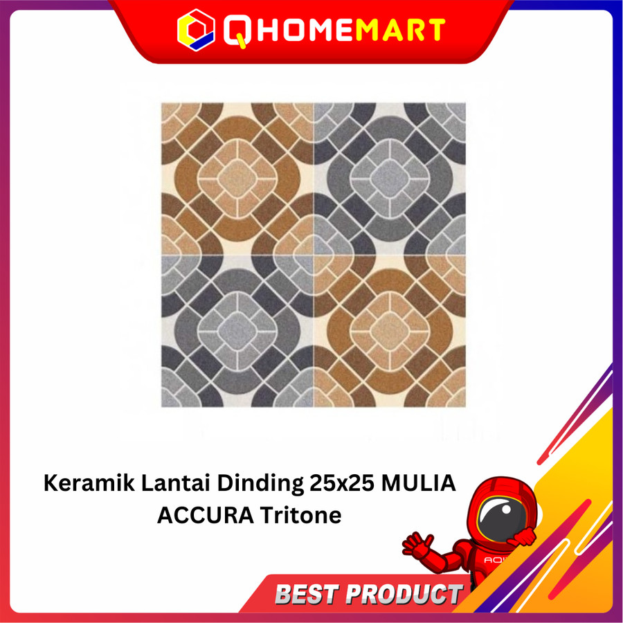 Keramik Lantai Dinding 25x25 MULIA ACCURA Tritone Blue KW1 - BROWN