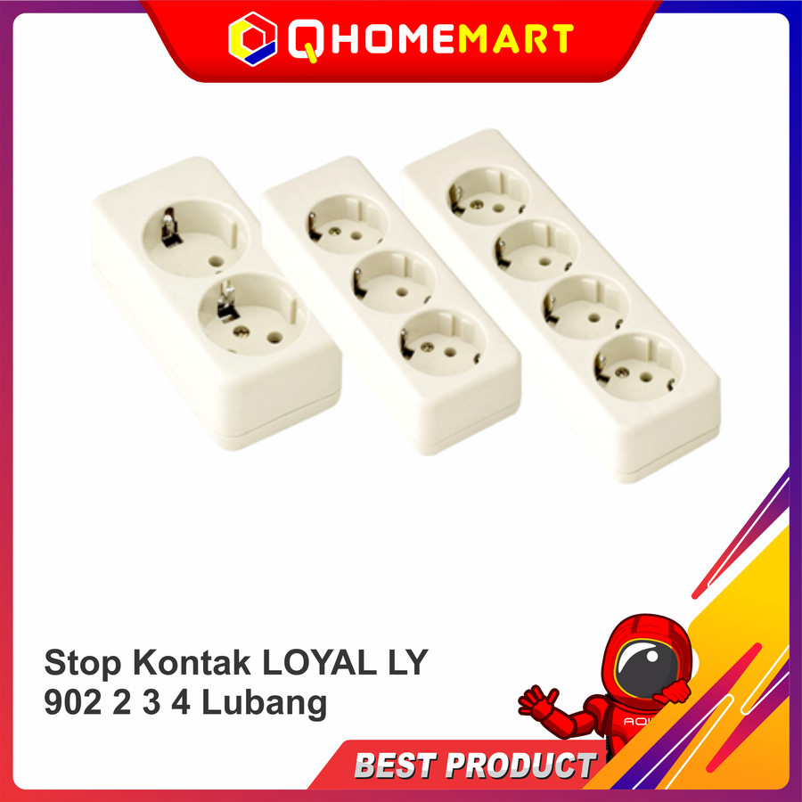 Stop Kontak LOYAL LY 902 2 3 4 Lubang - 2 LUBANG