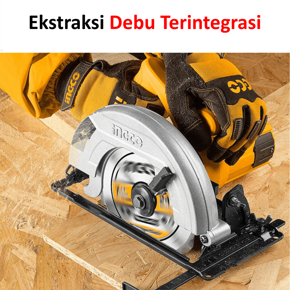 Gergaji Listrik INGCO CS18538 (SS) Mesin Circular Saw 1400 Watt