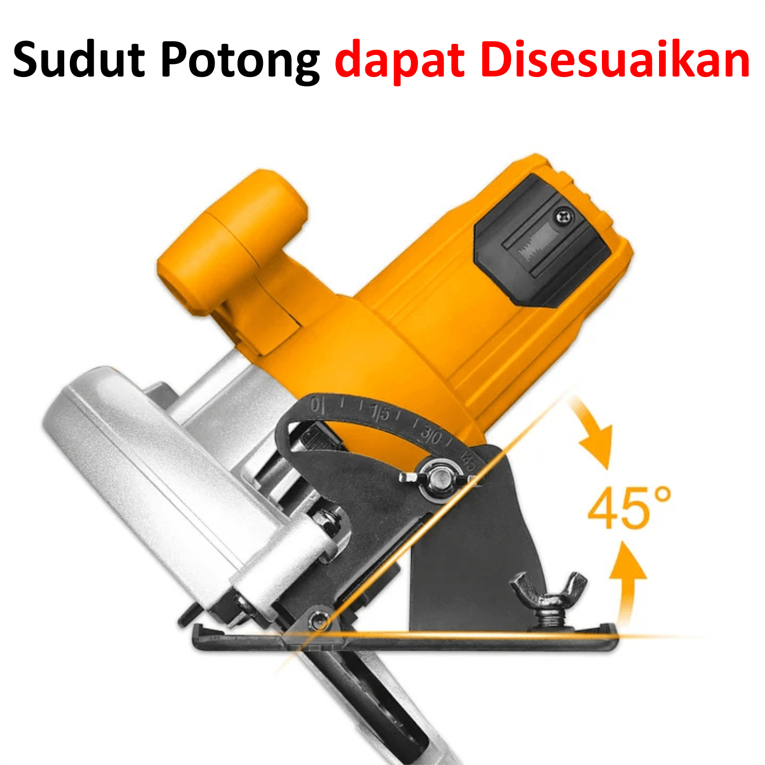 Gergaji Listrik INGCO CS18538 (SS) Mesin Circular Saw 1400 Watt