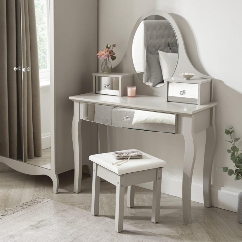 MD SANDY MIRROR DRESSING+STOOL MELODY