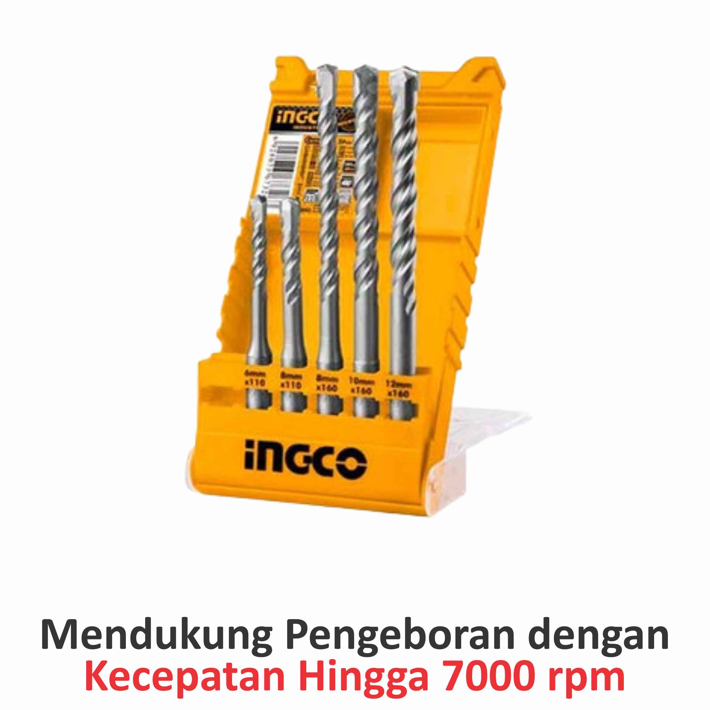 Mata Bor Beton Colok INGCO AKD2052 Set 5 Pcs