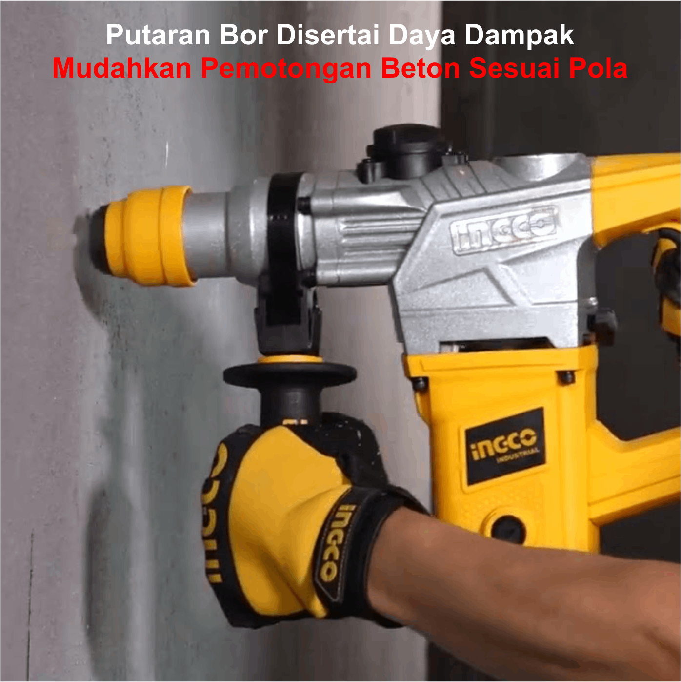 Mesin Bobok Beton INGCO RH10508 Rotary Hammer 28 MM