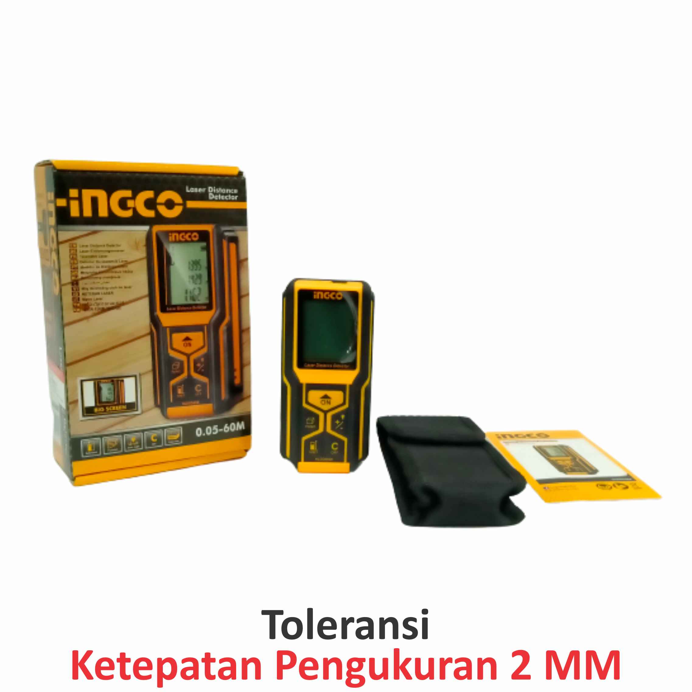 Meteran Laser INGCO HLDD0608 3D Alat Ukur Jarak