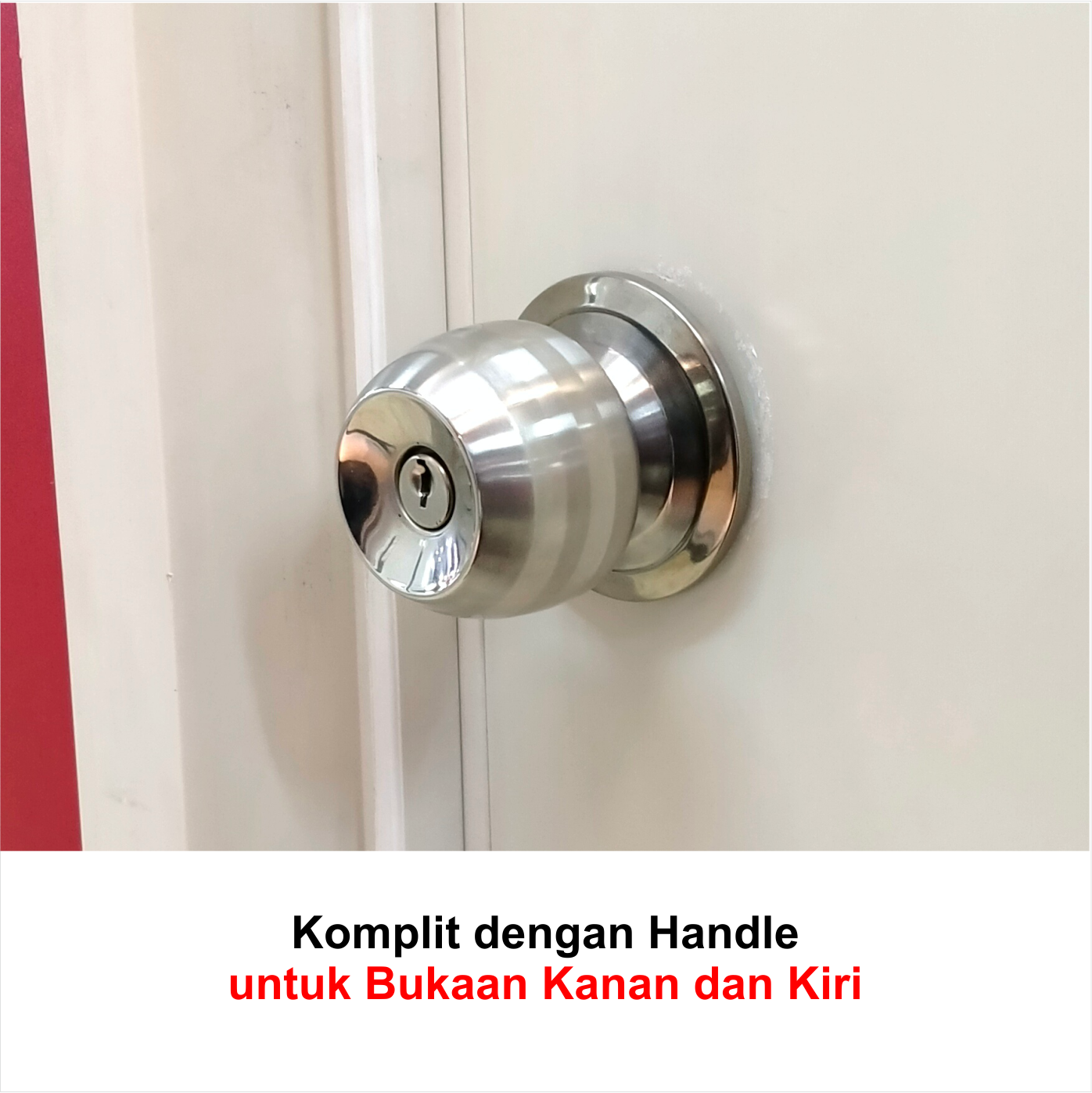 Pintu Kamar Mandi PVC MASTERQ Putih 70x200 Cm Buka Kanan Kiri