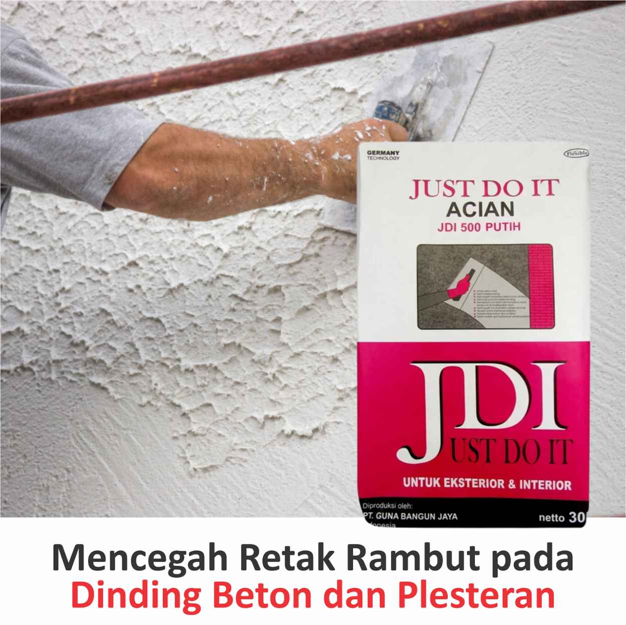 Semen Acian JDI 500 Skim Coat Putih 20 kg