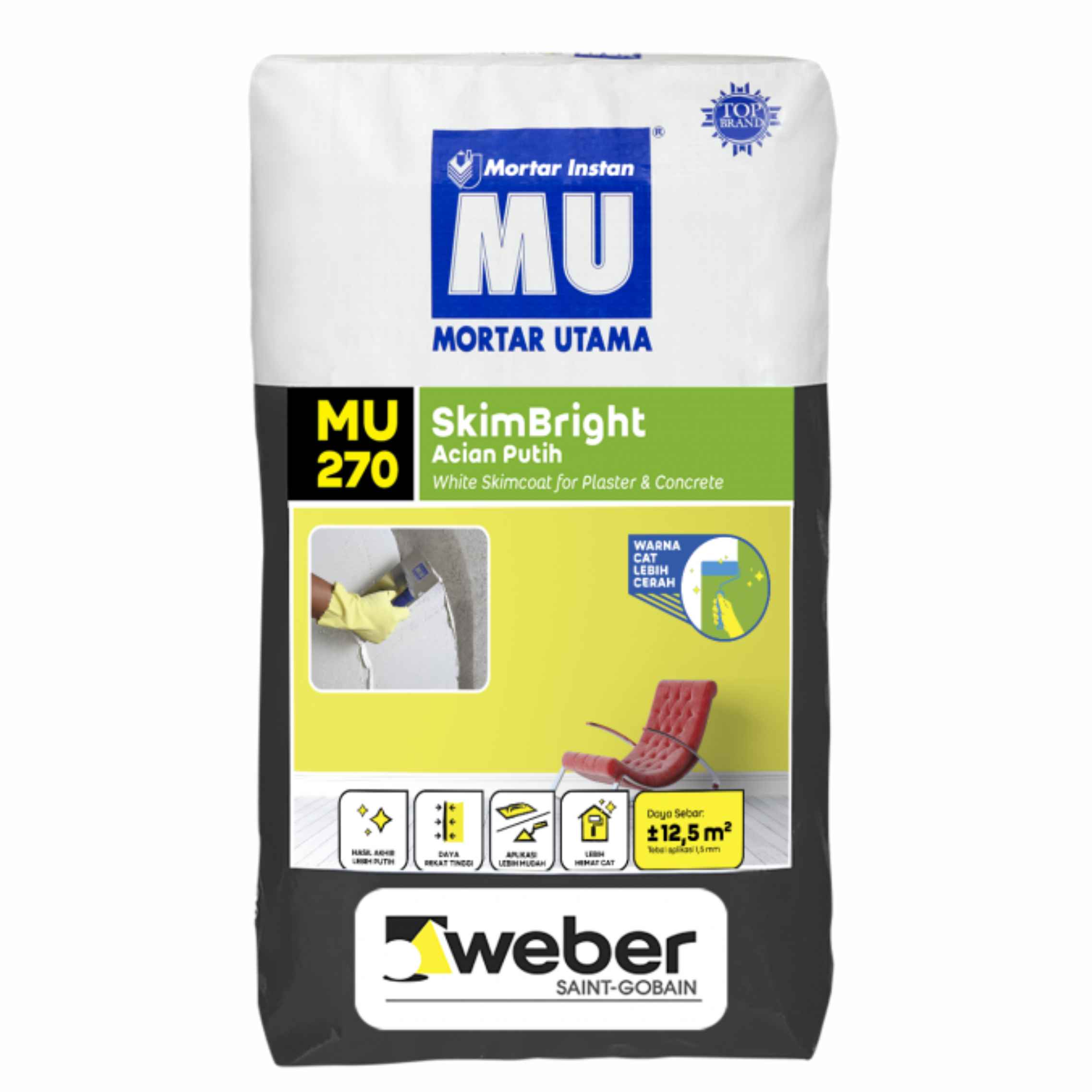 Semen Acian MU 270 MORTAR UTAMA Putih 25 Kg