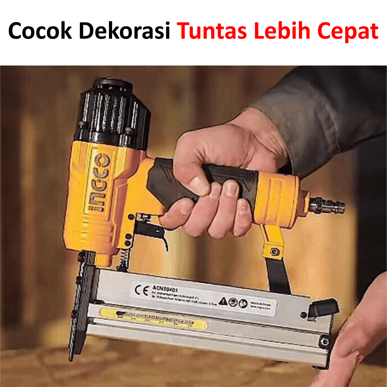 Staples Tembak INGCO ACN50401 2 in 1 Combo Air Brad Nailer