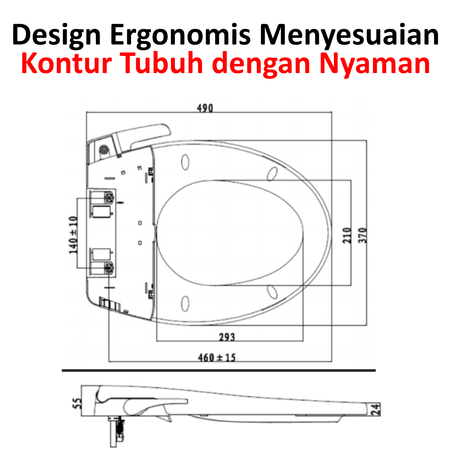 Tutup Closet AMERICAN STANDARD CSCFA650 1CACTOOOO Slim Smart Washer 3