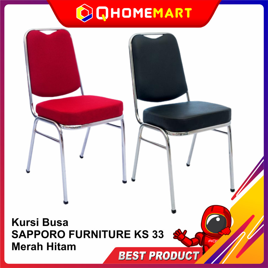 Kursi Busa SAPPORO FURNITURE KS 33 Merah Hitam - BLACK