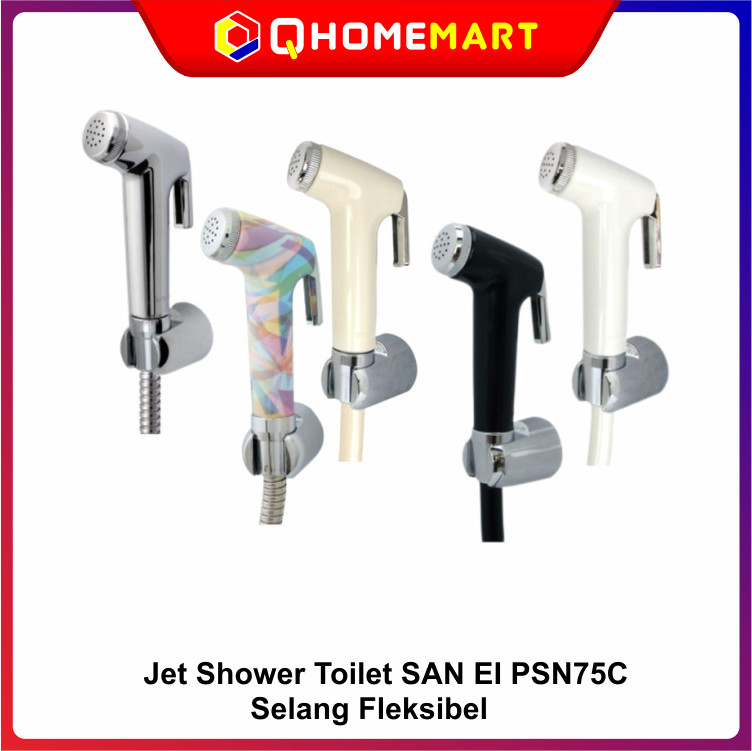Jet Washer SAN EI PSN75C Shower Toilet White Chrome - WHITE