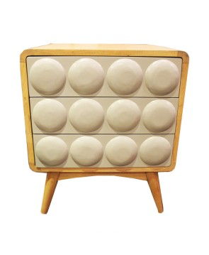 Lemari Rak Side Table Caley Polka Grey